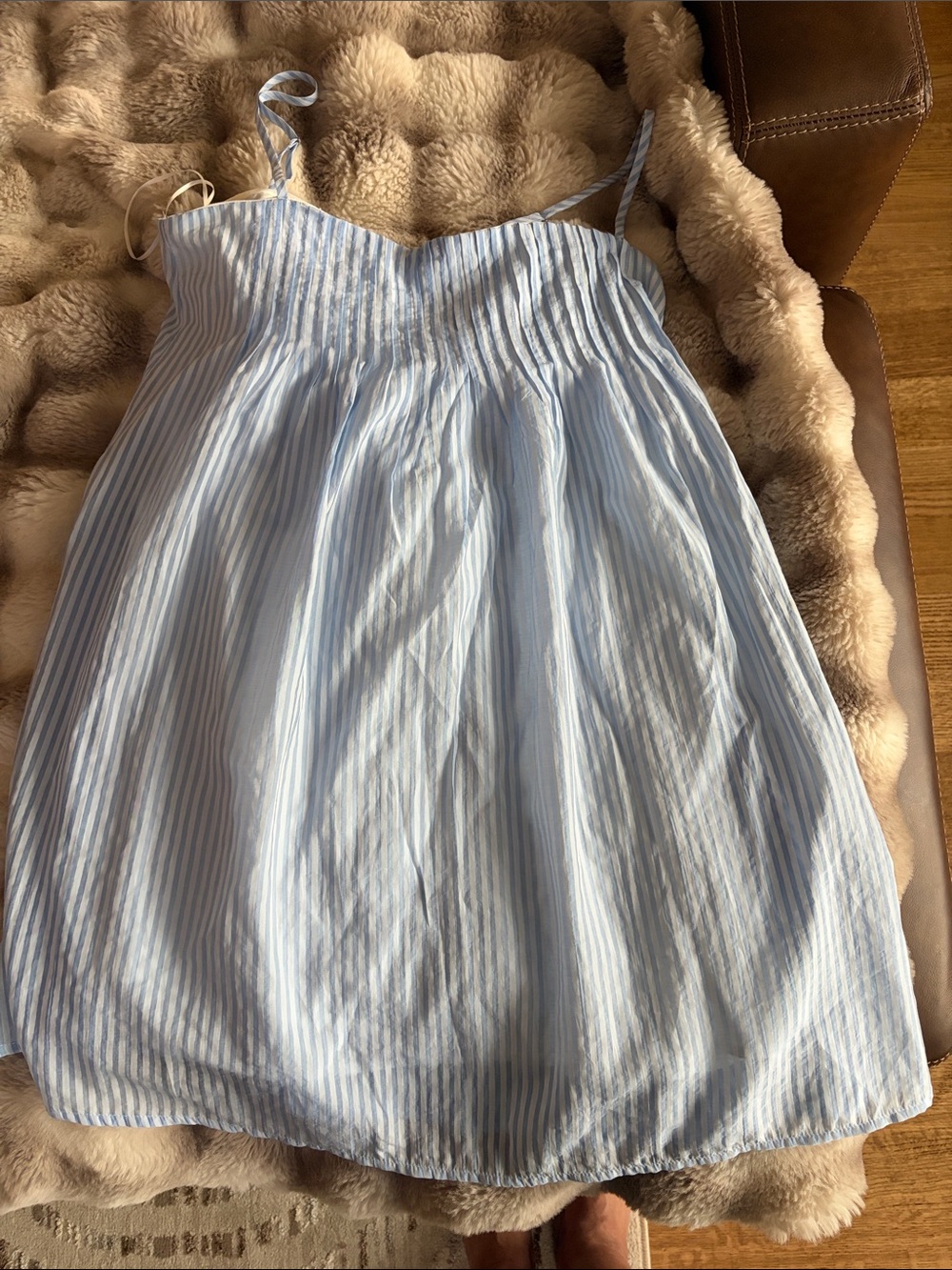 NWT Altar’d State Junie Mini Dress Blue and White Stripe Medium